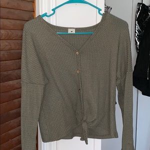Long sleeve ribbed shirt